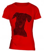 Doberman Pinscher Sketch Ladies T-Shirt