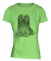 Havanese Sketch Ladies T-Shirt