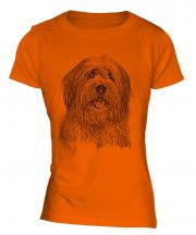 Old English Sheepdog Sketch Ladies T-Shirt