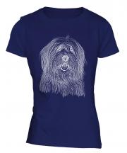 Old English Sheepdog Sketch Ladies T-Shirt