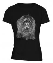Old English Sheepdog Sketch Ladies T-Shirt