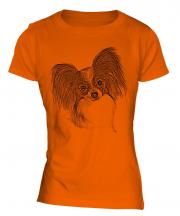 Papillon Sketch Ladies T-Shirt