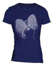 Papillon Sketch Ladies T-Shirt