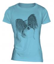 Papillon Sketch Ladies T-Shirt