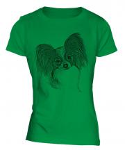 Papillon Sketch Ladies T-Shirt