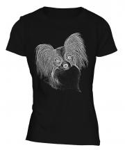 Papillon Sketch Ladies T-Shirt