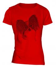Papillon Sketch Ladies T-Shirt