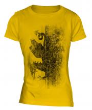 Welsh Flag Faded Print Ladies T-Shirt