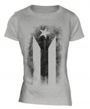 Cuban Flag Faded Print Ladies T-Shirt