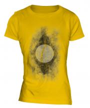 Brazil Flag Faded Print Ladies T-Shirt