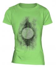 Brazil Flag Faded Print Ladies T-Shirt