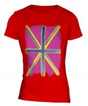 Pop Art Union Jack Ladies T-Shirt