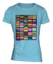Pop Art Cassette Tapes Ladies T-Shirt