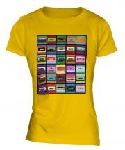 Pop Art Cassette Tapes Ladies T-Shirt