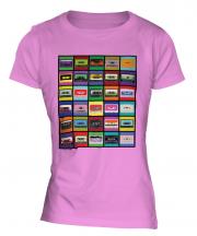 Pop Art Cassette Tapes Ladies T-Shirt