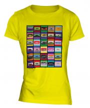 Pop Art Cassette Tapes Ladies T-Shirt