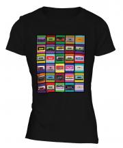 Pop Art Cassette Tapes Ladies T-Shirt