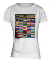 Pop Art Cassette Tapes Ladies T-Shirt