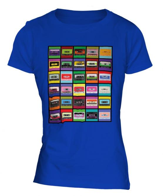Pop Art Cassette Tapes Ladies T-Shirt