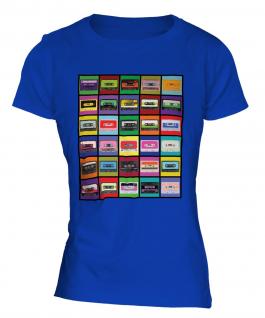 Pop Art Cassette Tapes Ladies T-Shirt