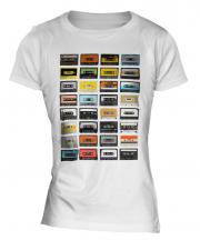 Retro Cassette Tapes Ladies T-Shirt