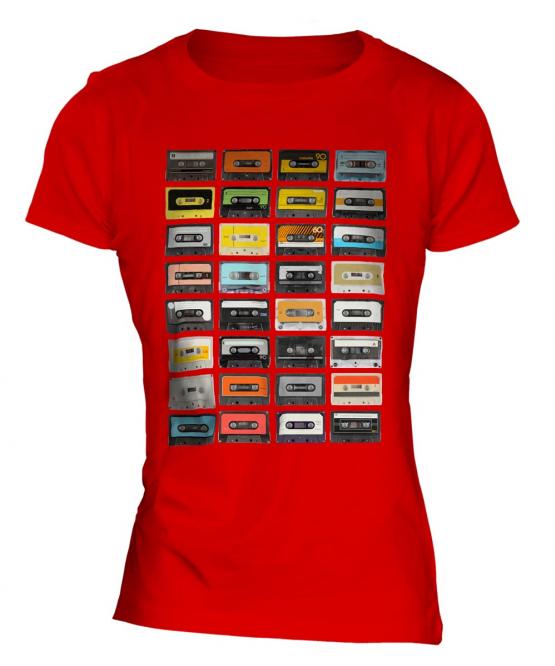 Retro Cassette Tapes Ladies T-Shirt