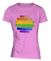 Gay Pride Watercolour Ladies T-Shirt