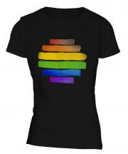 Gay Pride Watercolour Ladies T-Shirt