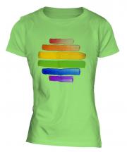 Gay Pride Watercolour Ladies T-Shirt