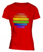 Gay Pride Watercolour Ladies T-Shirt