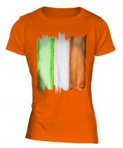 Ireland Flag Watercolour Ladies T-Shirt