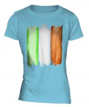 Ireland Flag Watercolour Ladies T-Shirt