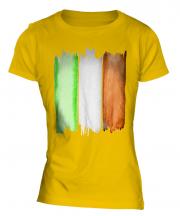 Ireland Flag Watercolour Ladies T-Shirt