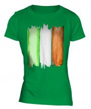 Ireland Flag Watercolour Ladies T-Shirt