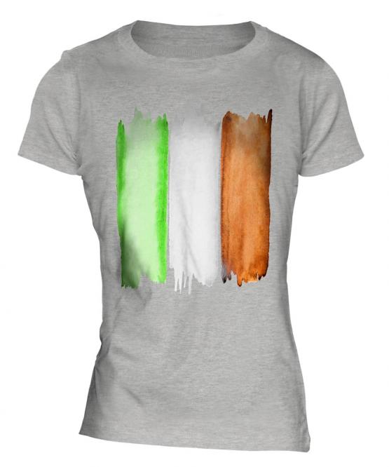 Ireland Flag Watercolour Ladies T-Shirt