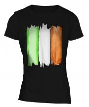 Ireland Flag Watercolour Ladies T-Shirt