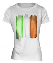 Ireland Flag Watercolour Ladies T-Shirt