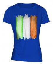 Ireland Flag Watercolour Ladies T-Shirt