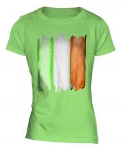 Ireland Flag Watercolour Ladies T-Shirt