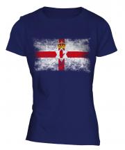 Northern Ireland Distressed Flag Ladies T-Shirt