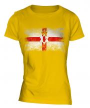 Northern Ireland Distressed Flag Ladies T-Shirt