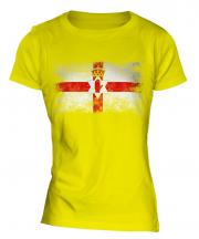 Northern Ireland Distressed Flag Ladies T-Shirt