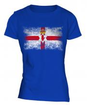 Northern Ireland Distressed Flag Ladies T-Shirt