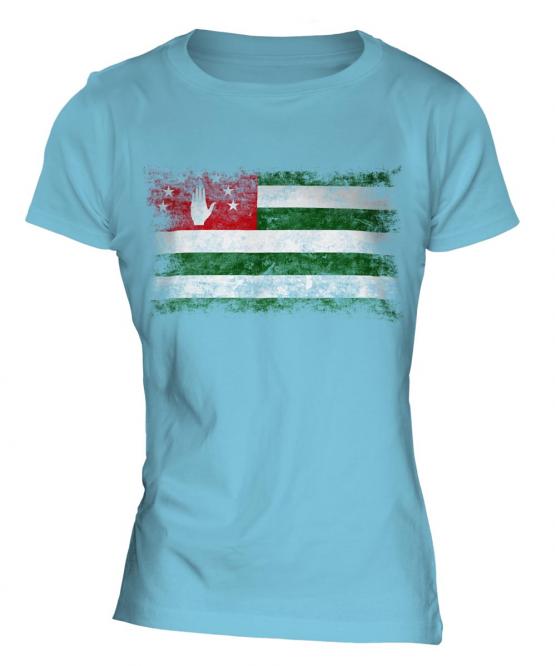 Abkhazia Distressed Flag Ladies T-Shirt