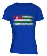 Abkhazia Distressed Flag Ladies T-Shirt