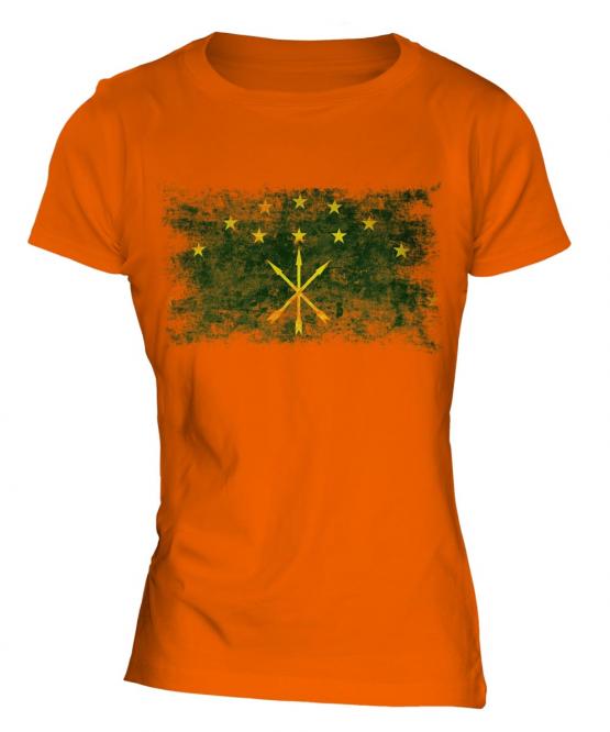Adygea Distressed Flag Ladies T-Shirt