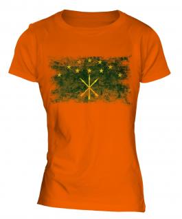 Adygea Distressed Flag Ladies T-Shirt