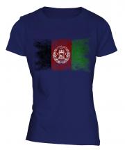 Afghanistan Distressed Flag Ladies T-Shirt