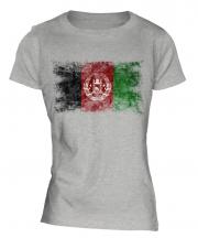Afghanistan Distressed Flag Ladies T-Shirt