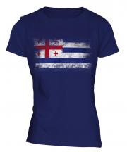 Ajaria Distressed Flag Ladies T-Shirt